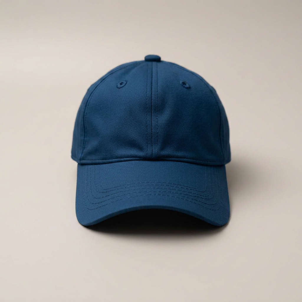 Caps in deep navy, blank and ready for club branding