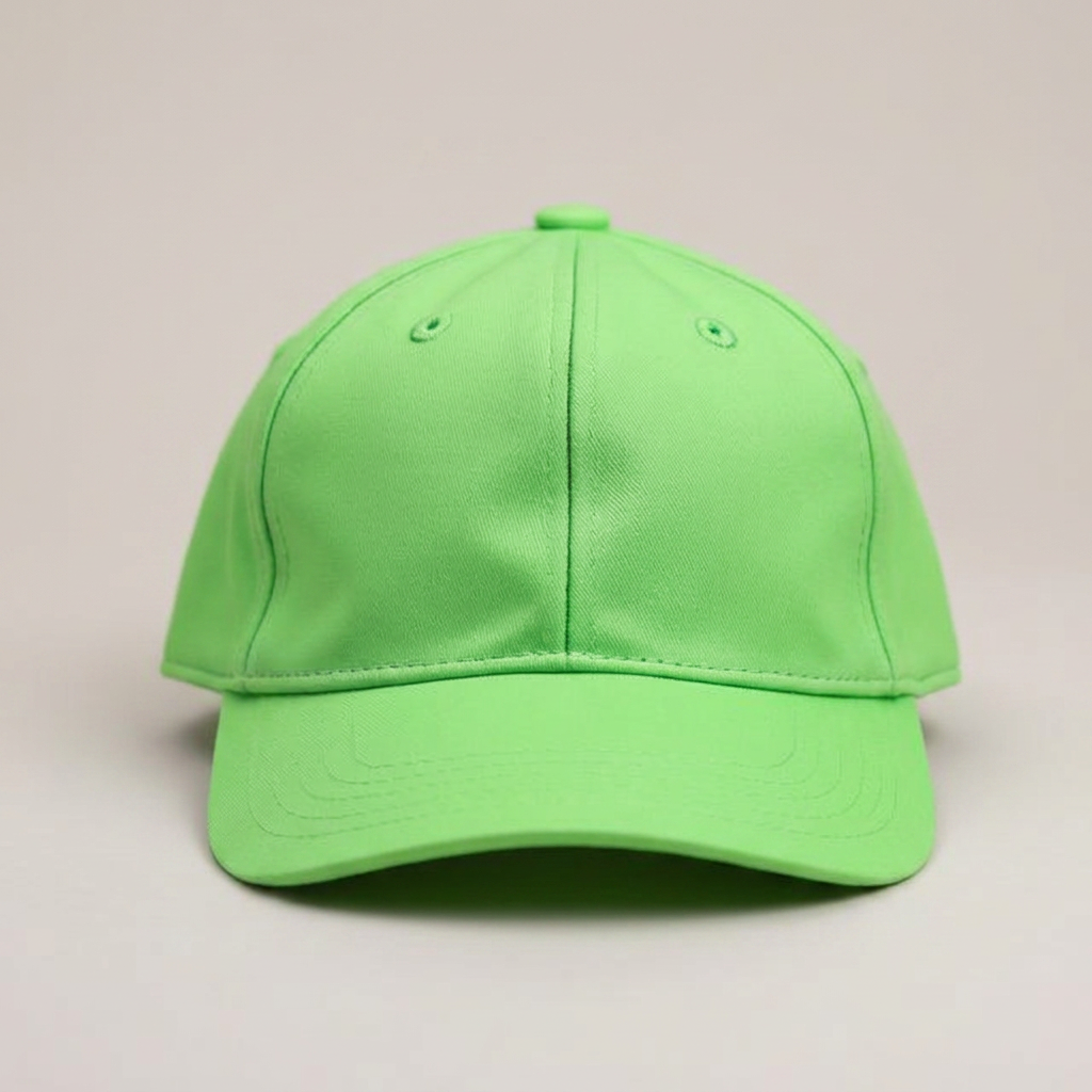 Caps in kelly green, blank and ready for club branding