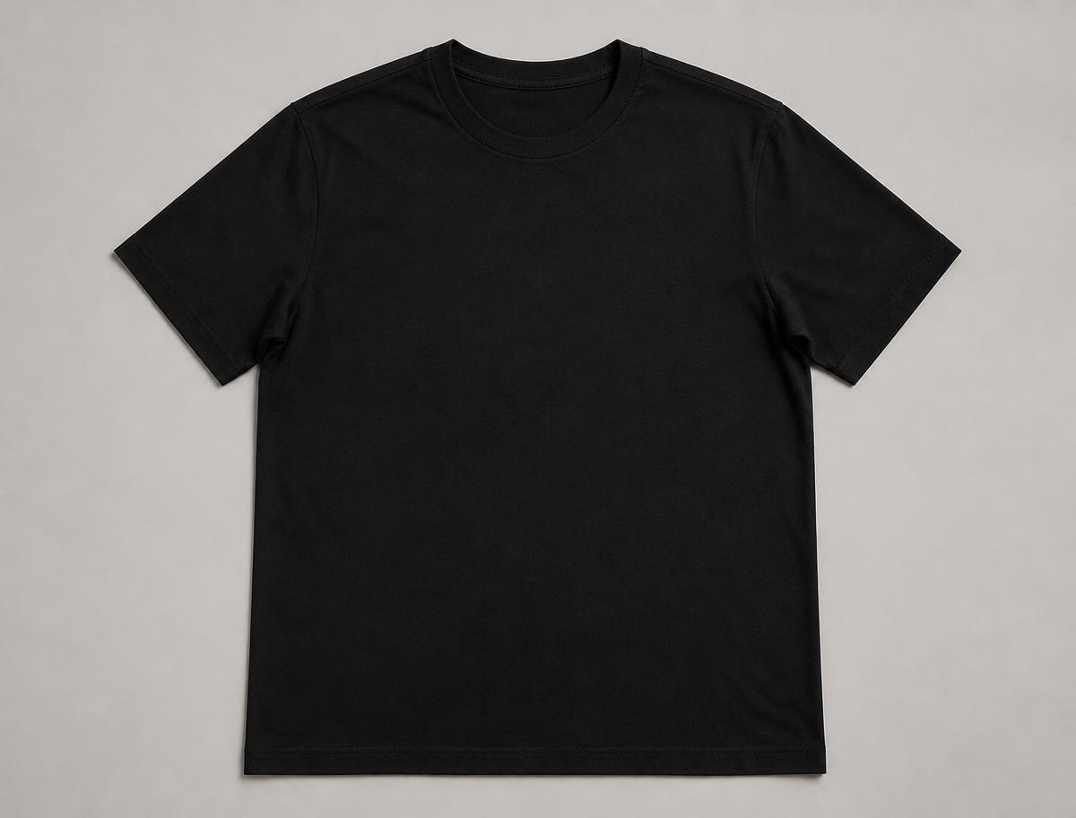 Blank black t-shirt with no print