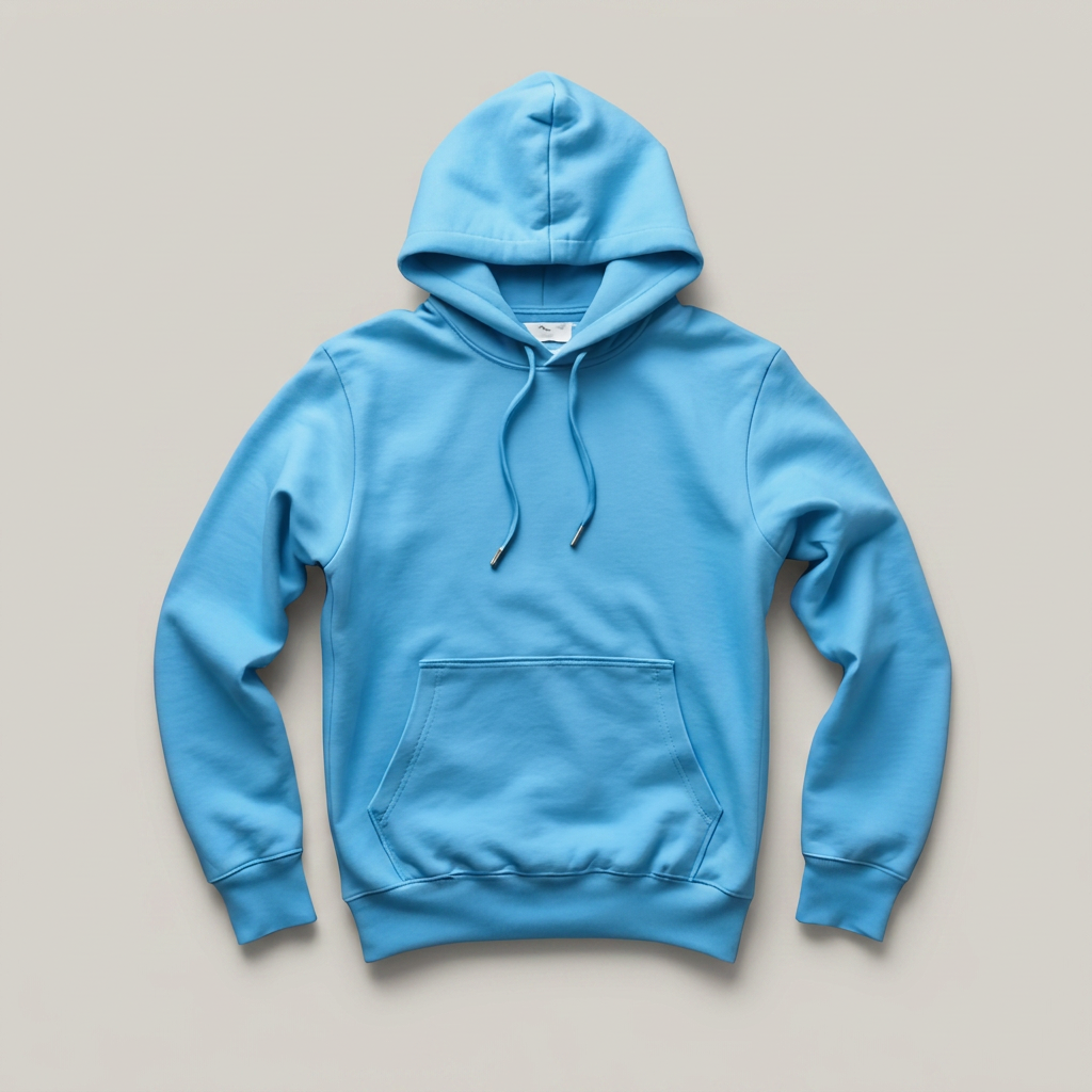 Hoodies in azure, blank and ready for club branding