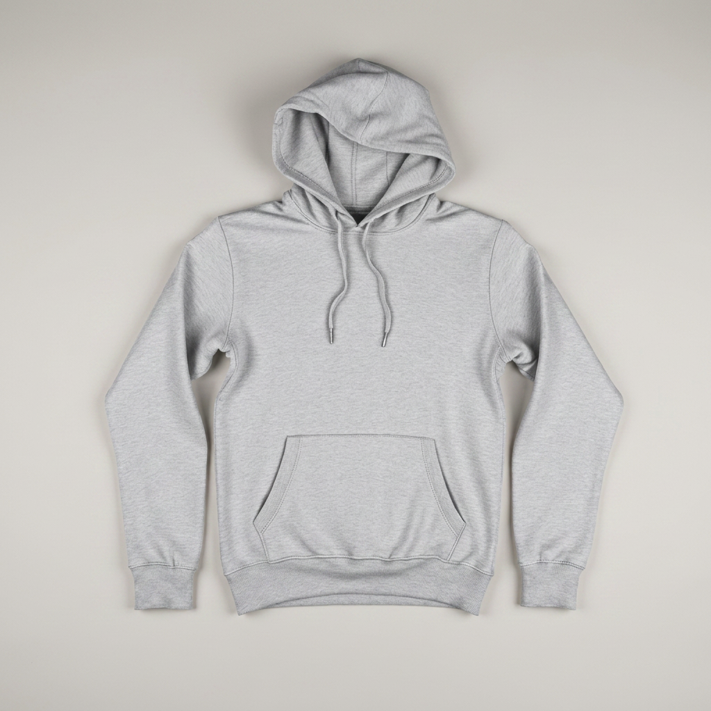 Hoodies in heather grey, blank and ready for club branding