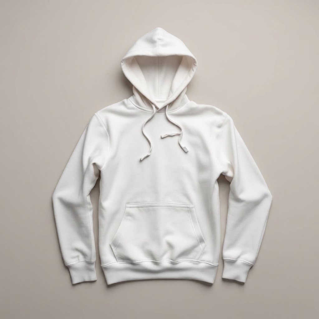 Hoodies in white, blank and ready for club branding