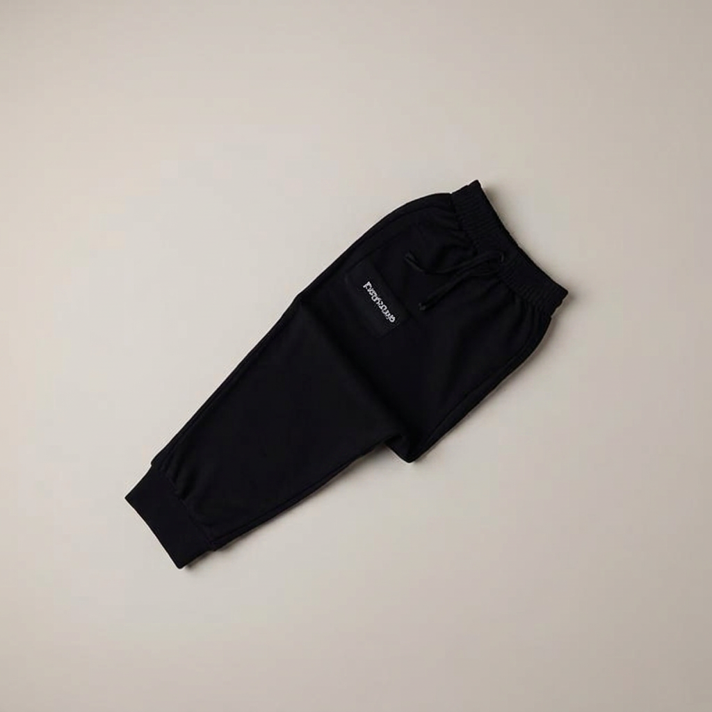 Joggers in black, blank and ready for club branding