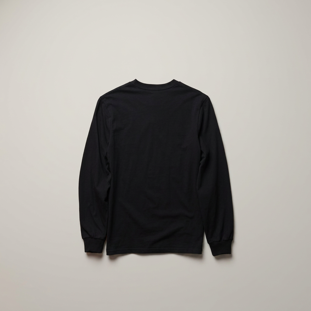 Long Sleeve Tees in black, blank and ready for club branding