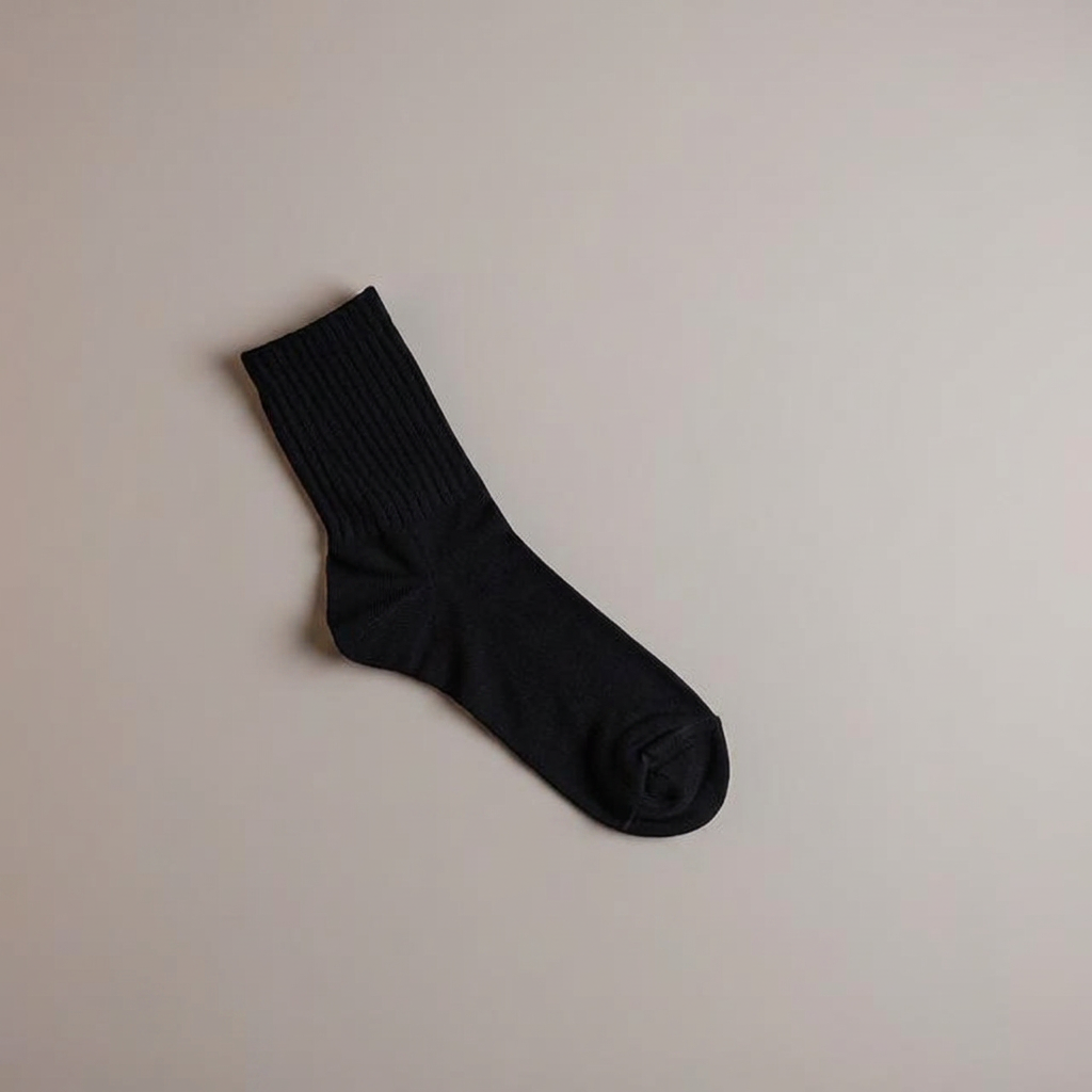 Socks in black, blank and ready for club branding