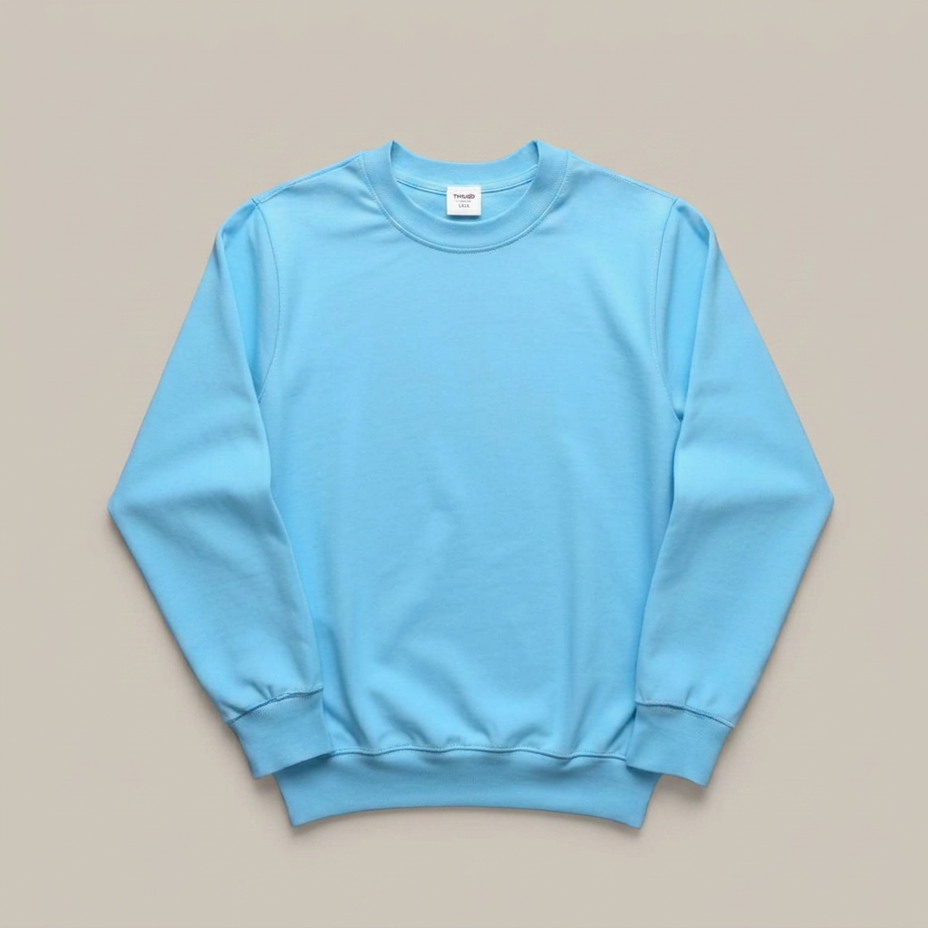 Sweaters in azure, blank and ready for club branding