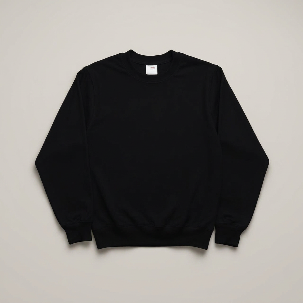 Sweaters in black, blank and ready for club branding