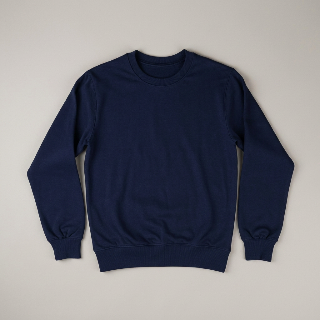 Sweaters in deep navy, blank and ready for club branding