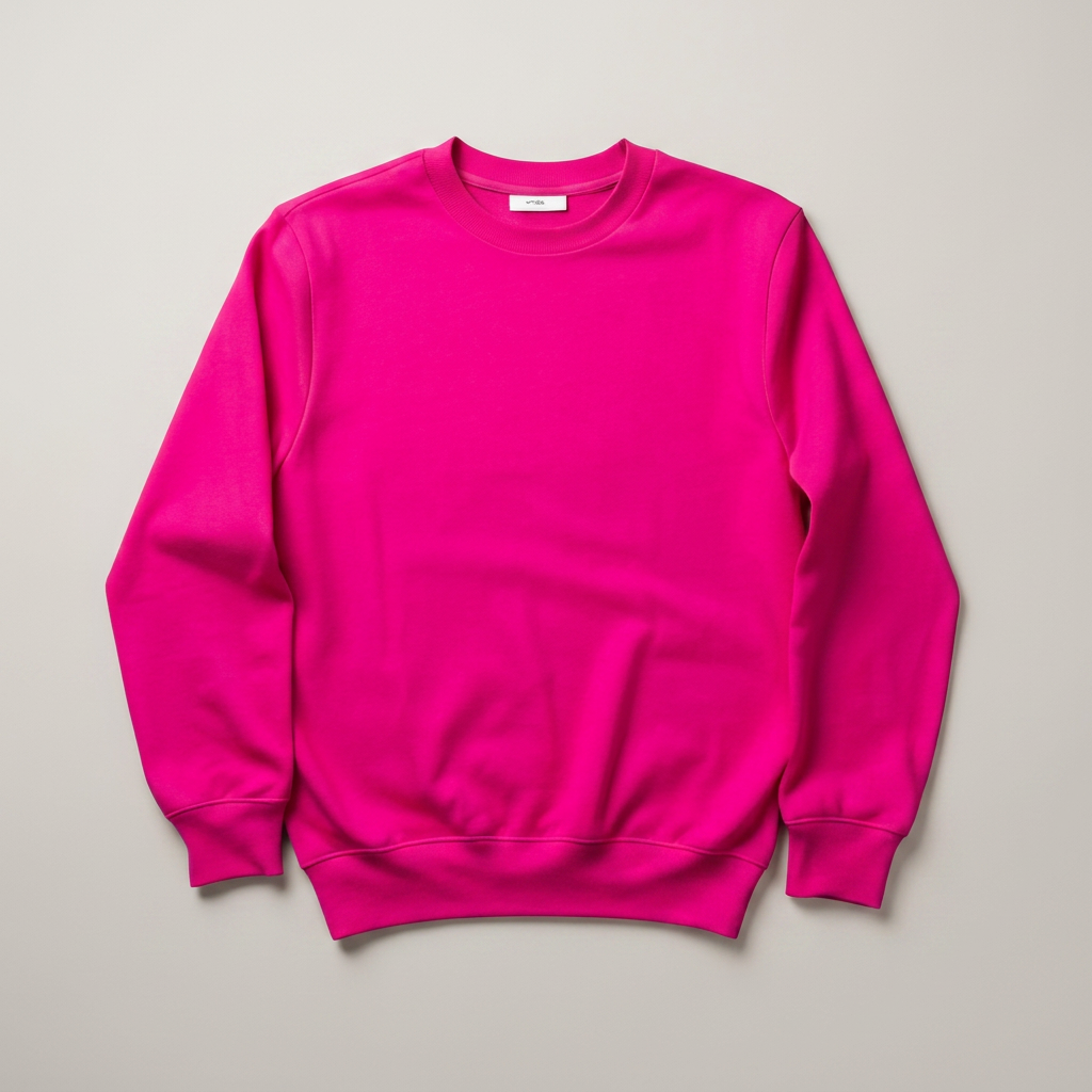 Sweaters in fuchsia, blank and ready for club branding