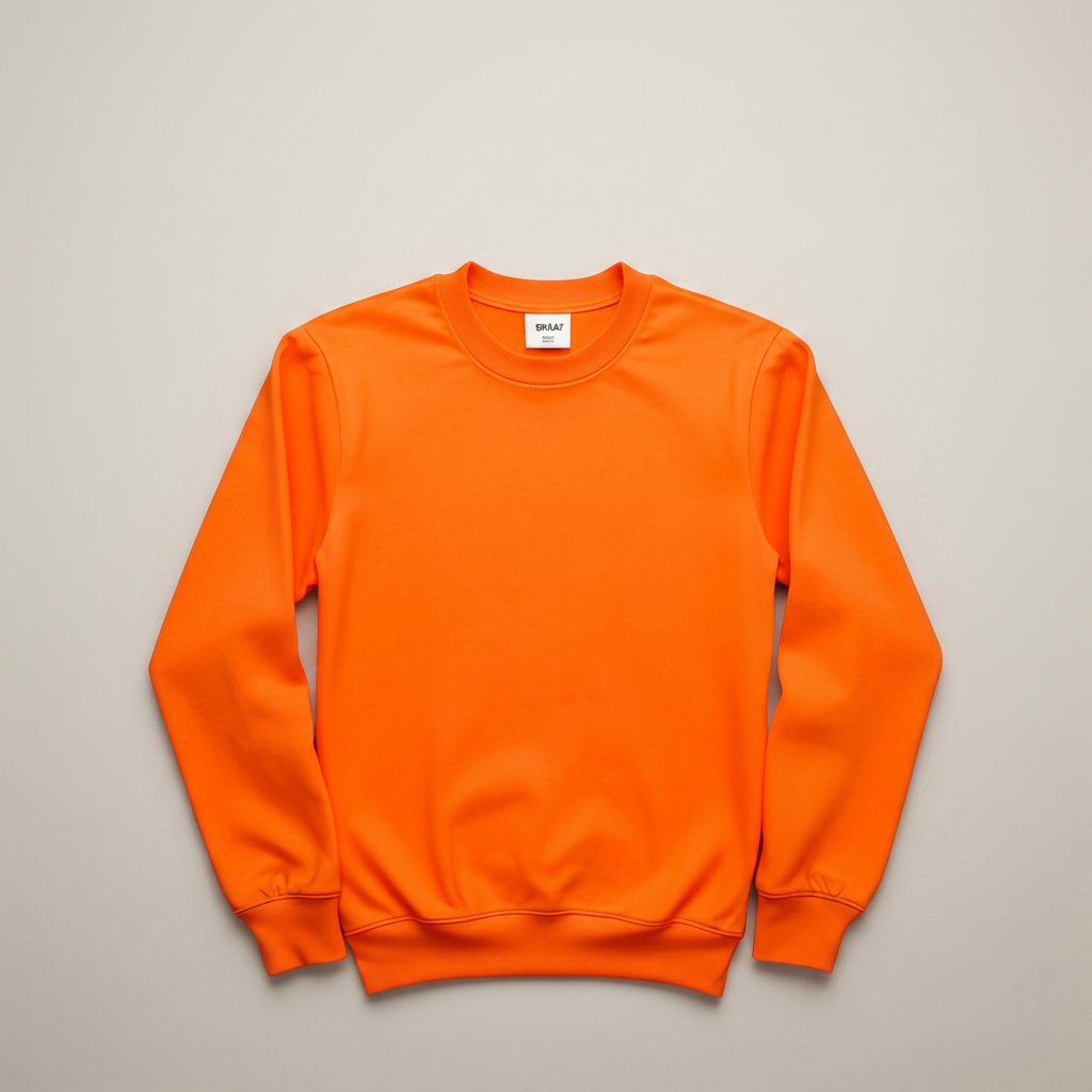 Sweaters in orange, blank and ready for club branding