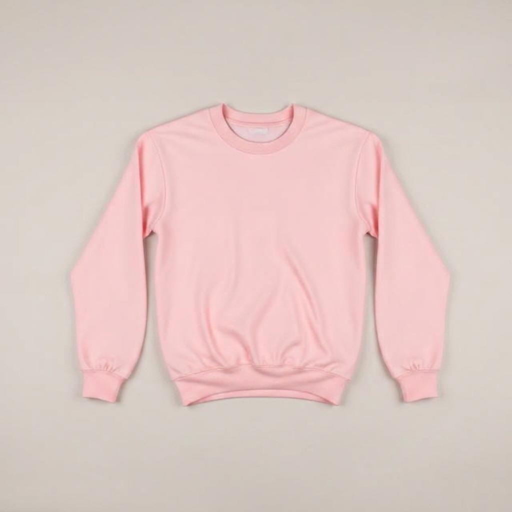 Sweaters in soft pink, blank and ready for club branding