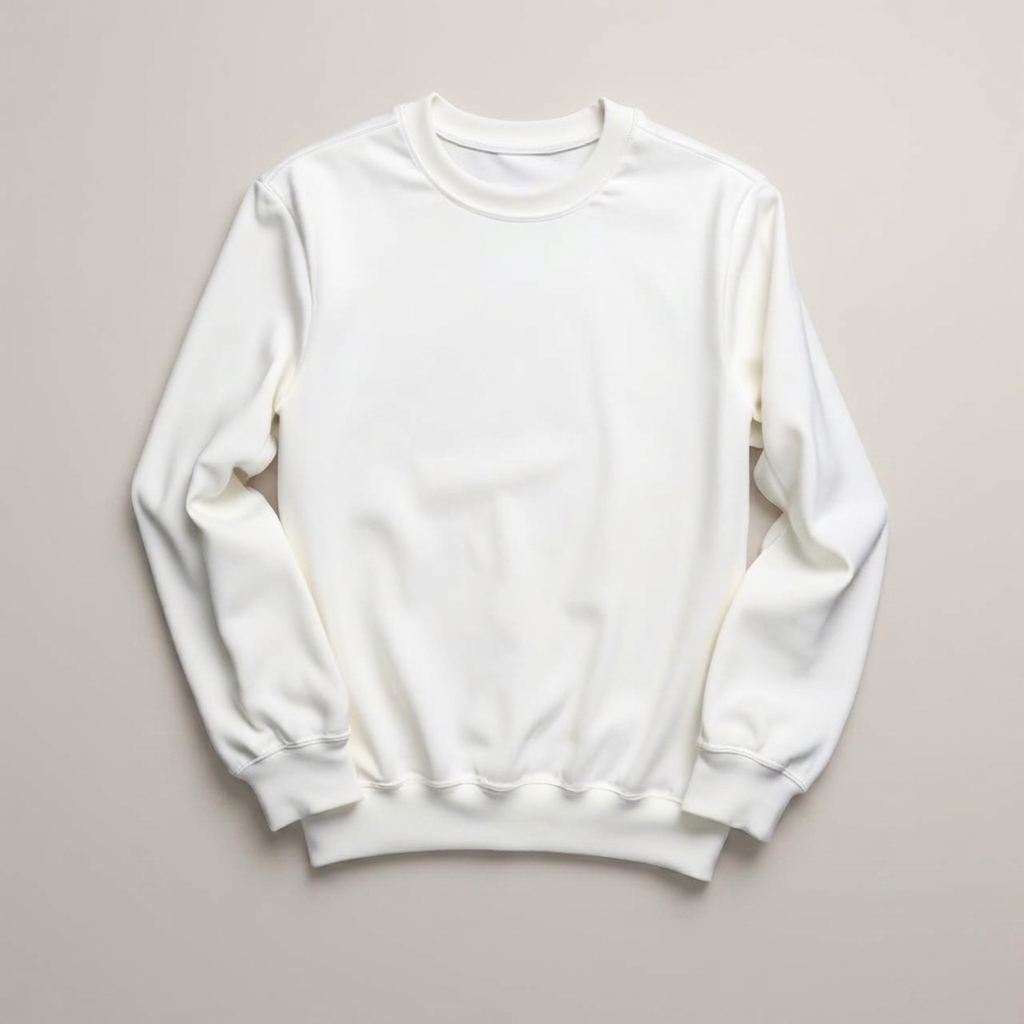 Sweaters in white, blank and ready for club branding