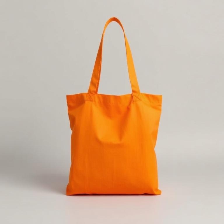 Tote Bags in orange, blank and ready for club branding