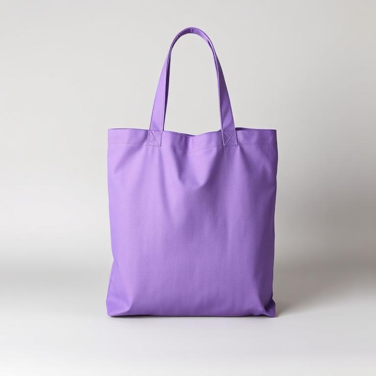 Tote Bags in purple, blank and ready for club branding