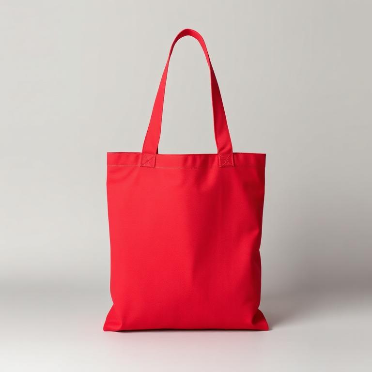 Tote Bags in red, blank and ready for club branding