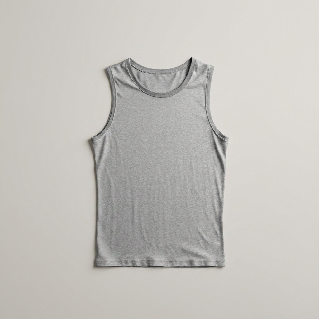 Vest Tops in heather grey, blank and ready for club branding