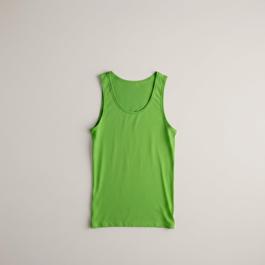 Vest Tops in kelly green, blank and ready for club branding