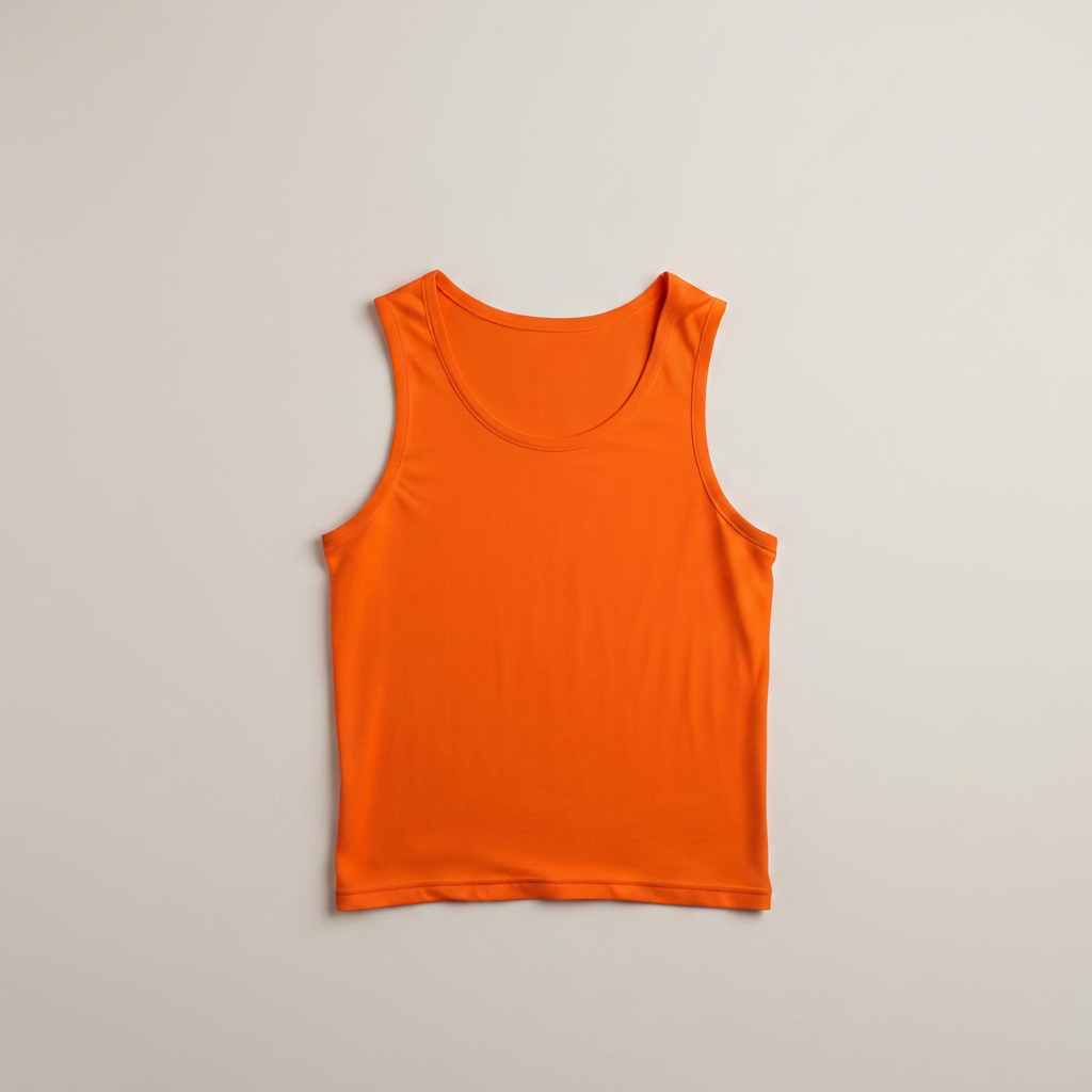 Vest Tops in orange, blank and ready for club branding