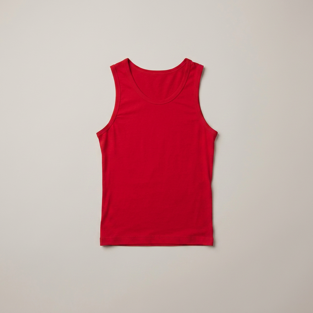 Vest Tops in red, blank and ready for club branding