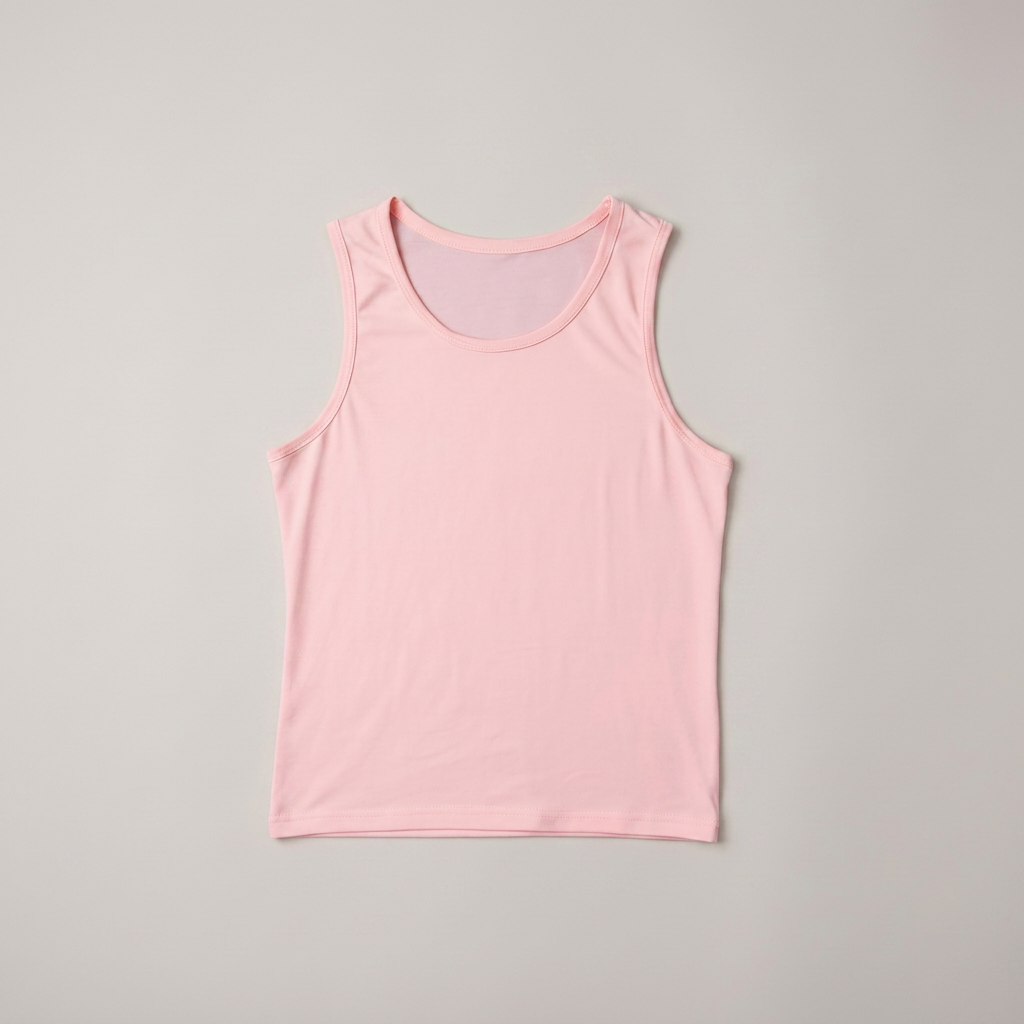 Vest Tops in soft pink, blank and ready for club branding