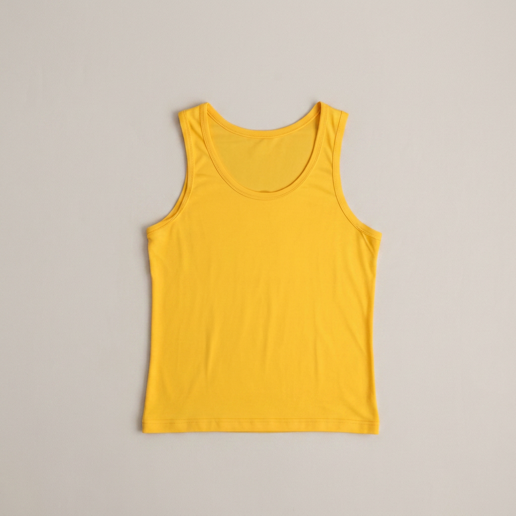 Vest Tops in sunflower, blank and ready for club branding
