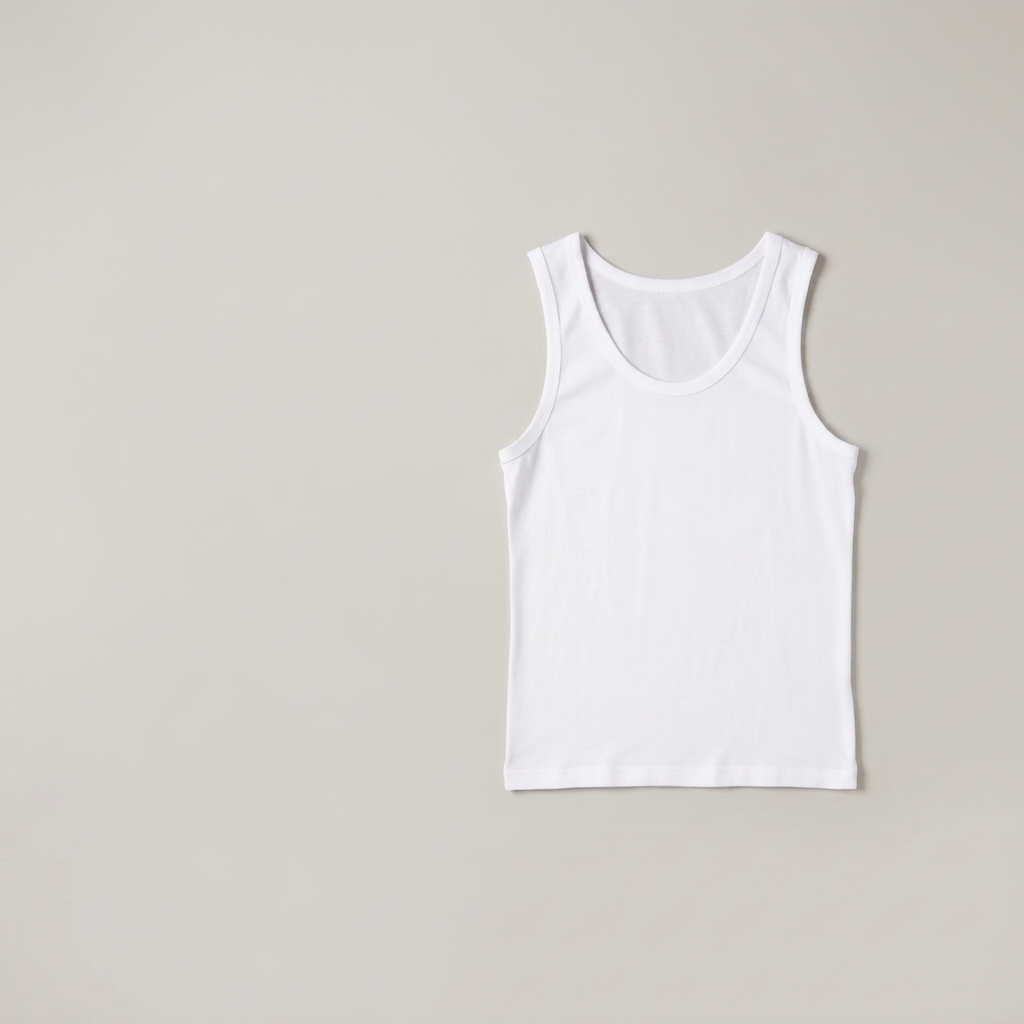 Vest Tops in white, blank and ready for club branding